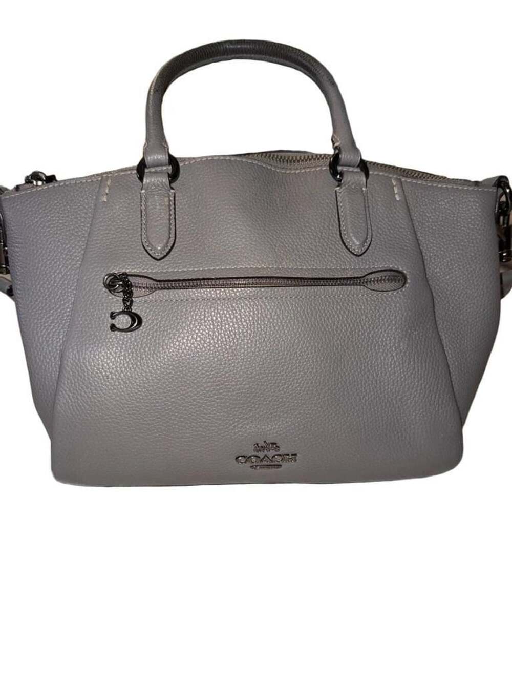 COACH Gray Leather Shoulder Bag Limited Edition Authentic with Adjustable Strap